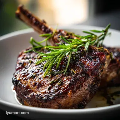 Succulent Garlic Rosemary Lamb Chops Recipe for 4