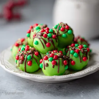 Grinch Christmas Truffles with Silky Centers for 36 Servings