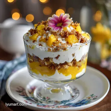 Heaven In A Bowl with Fudgy Brownies and Peanut Butter Mousse Recipe Card