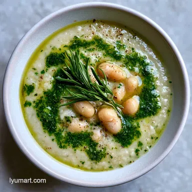Herb Olive Oil Soup for 4 Servings Recipe Card