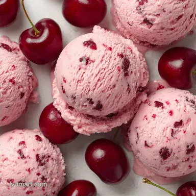 Cherry Ice Cream with Fresh Cherries