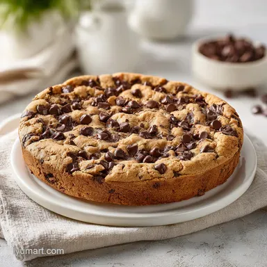 Cookie Cake Recipe: Baked to Soft Perfection for 16 Servings Recipe Card