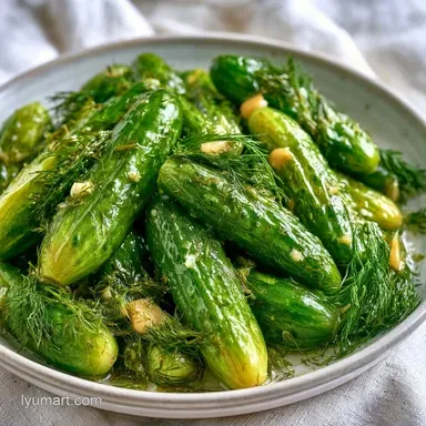 Dill Pickles for 4 Pint Jars Recipe Card