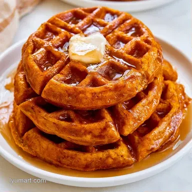 Crispy Pumpkin Waffles in 35 Minutes Recipe Card