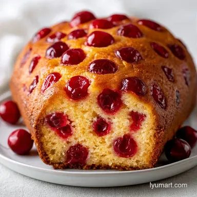 Italian Cherry Pound Cake with Sour Cream Recipe Card