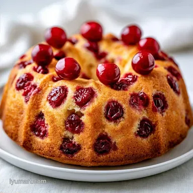 Italian Cherry Pound Cake with Sour Cream