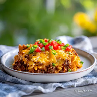 Cheeseburger Casserole for 4 Servings