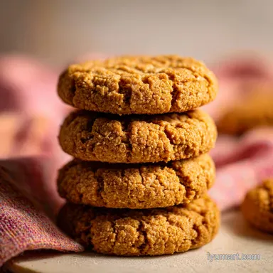 Keto Peanut Butter Cookies Recipe for 18 Servings Recipe Card