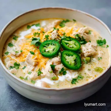 Keto White Chicken Chili: Instant Pot Recipe Card