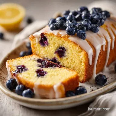 Lemon Blueberry Pound Cake: Velvety