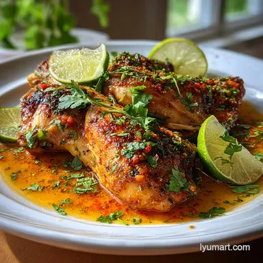 Mexican Chicken Recipe with Lime in 22 Minutes: Tender & Zesty Recipe Card