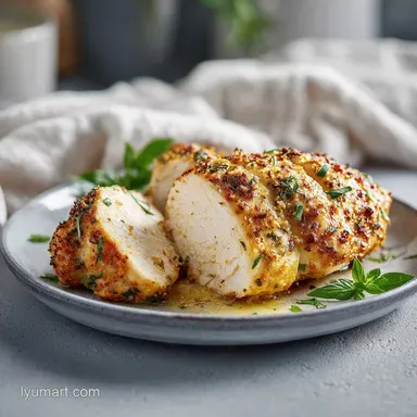 Cooked Chicken Breast in Oven with Garlic for 4 Servings