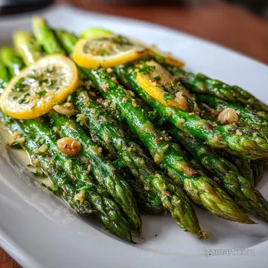 Oven Cooked Asparagus with Lemon and Garlic in 20 Minutes Recipe Card