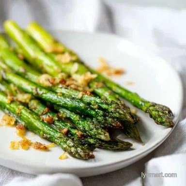 Garlic Oven Asparagus in 17 Minutes Recipe Card