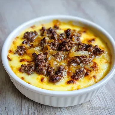 Philly Cheese Steak Casserole in 35 Min Recipe Card