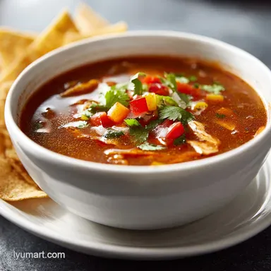 Poblano Chicken Tortilla Soup Recipe for 6 Recipe Card