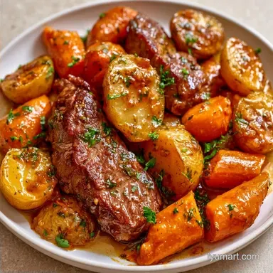 Pot Roast in Foil with Baby Potatoes