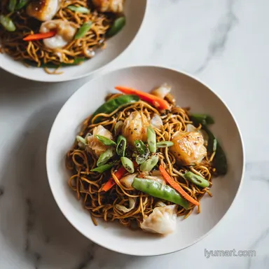 Potsticker Noodle Bowls for 4 Servings Recipe Card