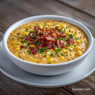 Pressure Cooker Corn Chowder in 30 Mins Recipe Card