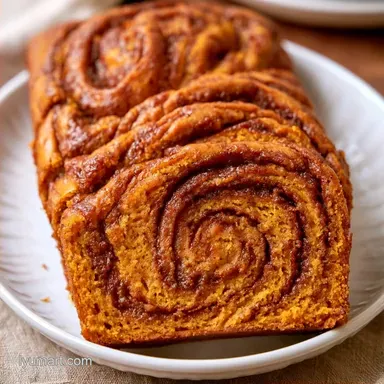 Pumpkin Bread Cinnamon Swirl: 10 Slices