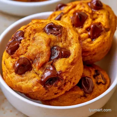 Pumpkin Chocolate Chip Cookie Cups: 27 Min Recipe Card