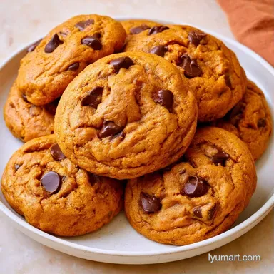 Pumpkin Chocolate Chip Cookies Recipe Card