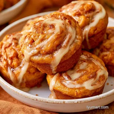 Creamy Pumpkin Cream Cheese Muffins Recipe Card