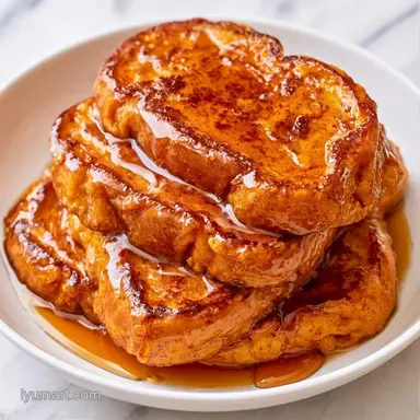 Pumpkin French Toast for 4 Servings Recipe Card