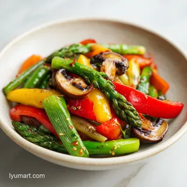 Sauteed Vegetables in 25 Minutes with Garlic Recipe Card