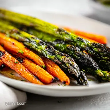 Roasted Asparagus and Carrots for 4 Recipe Card