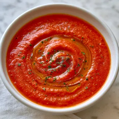 Roasted Pepper Summer Soup: Silky