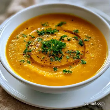 Roasted Squash Summer Soup for 4 Servings Recipe Card