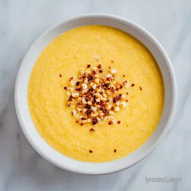 Roasted Summer Corn Soup for 6 Servings Recipe Card