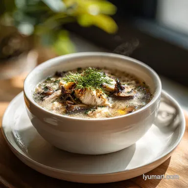 Cozy Creamy Rotisserie Chicken Mushroom Soup in 30 Minutes