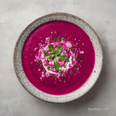 Russian Summer Beet Soup in 20 Minutes Recipe Card