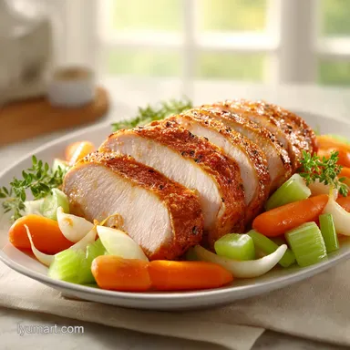 Slow Cooker Turkey Breast with Garlic Recipe Card