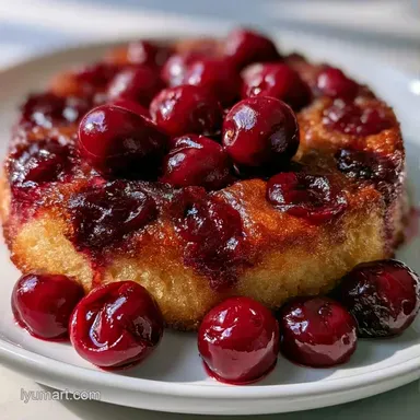 Sour Cherry Pudding Cake in 50 Minutes Recipe Card