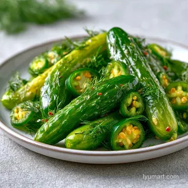 Spicy Dill Pickle Recipe with Jalape&ntilde;os Recipe Card