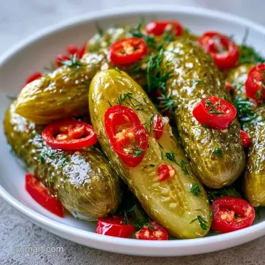 Spicy Garlic Dill Pickles: Crisp Snap Recipe Card