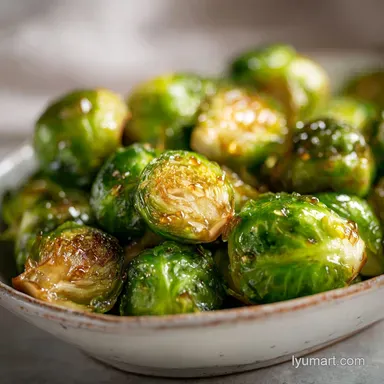 Sweet Sticky Glazed Brussels Sprouts in 28 Minutes Recipe Card