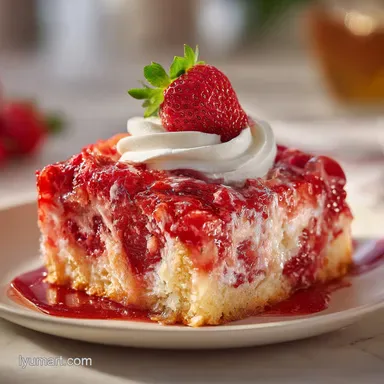 Strawberry Earthquake Cake: Moist & Gooey Recipe Card
