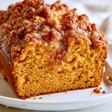 Streusel Pumpkin Bread with Cinnamon Recipe Card
