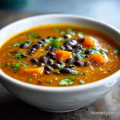 Sweet Potato Black Bean Soup: Hearty & Ready in 30 Min Recipe Card