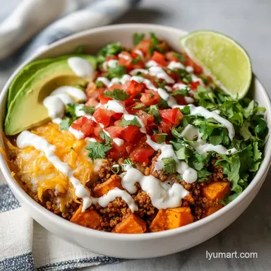 Sweet Potato Taco Bowl for 4 Servings Recipe Card