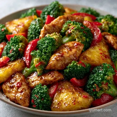 Teriyaki Chicken with Pineapple Recipe Card
