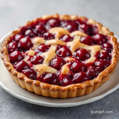 Thick Filling Cherry Pie for 8 Servings Recipe Card