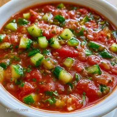 Zucchini Tomato Soup in 35 Minutes Recipe Card