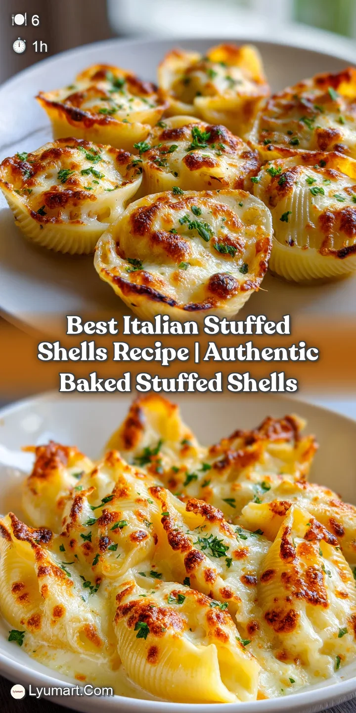 Golden-brown baked pasta shells with a bubbling cheese topping, glistening in a pool of red sauce.