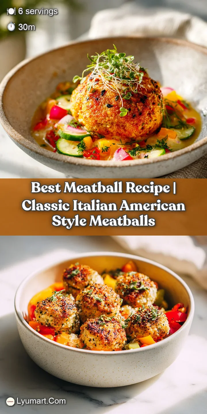 Close-up of a juicy meatball, its textured surface coated in vibrant, chunky tomato sauce.