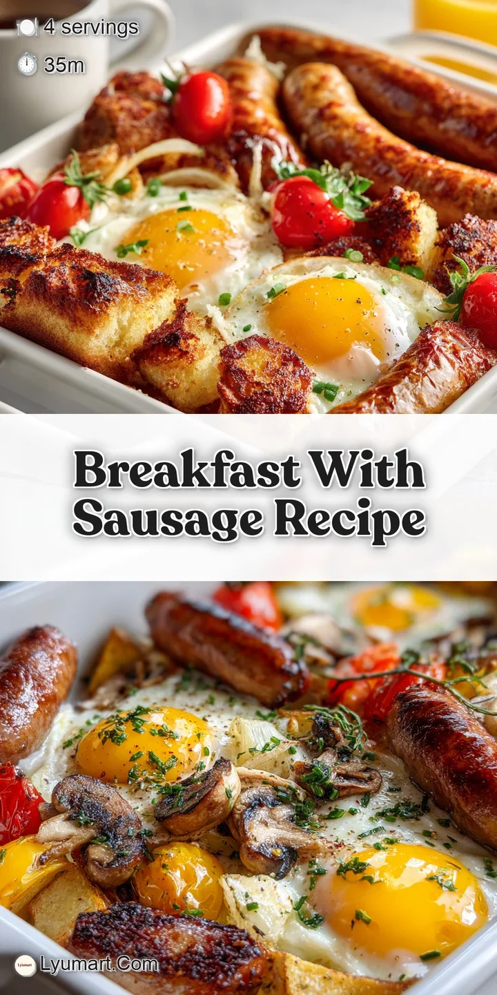 Close-up showcasing the perfectly browned and blistered skin of the sausage, nestled amongst the crispy, golden potatoes.